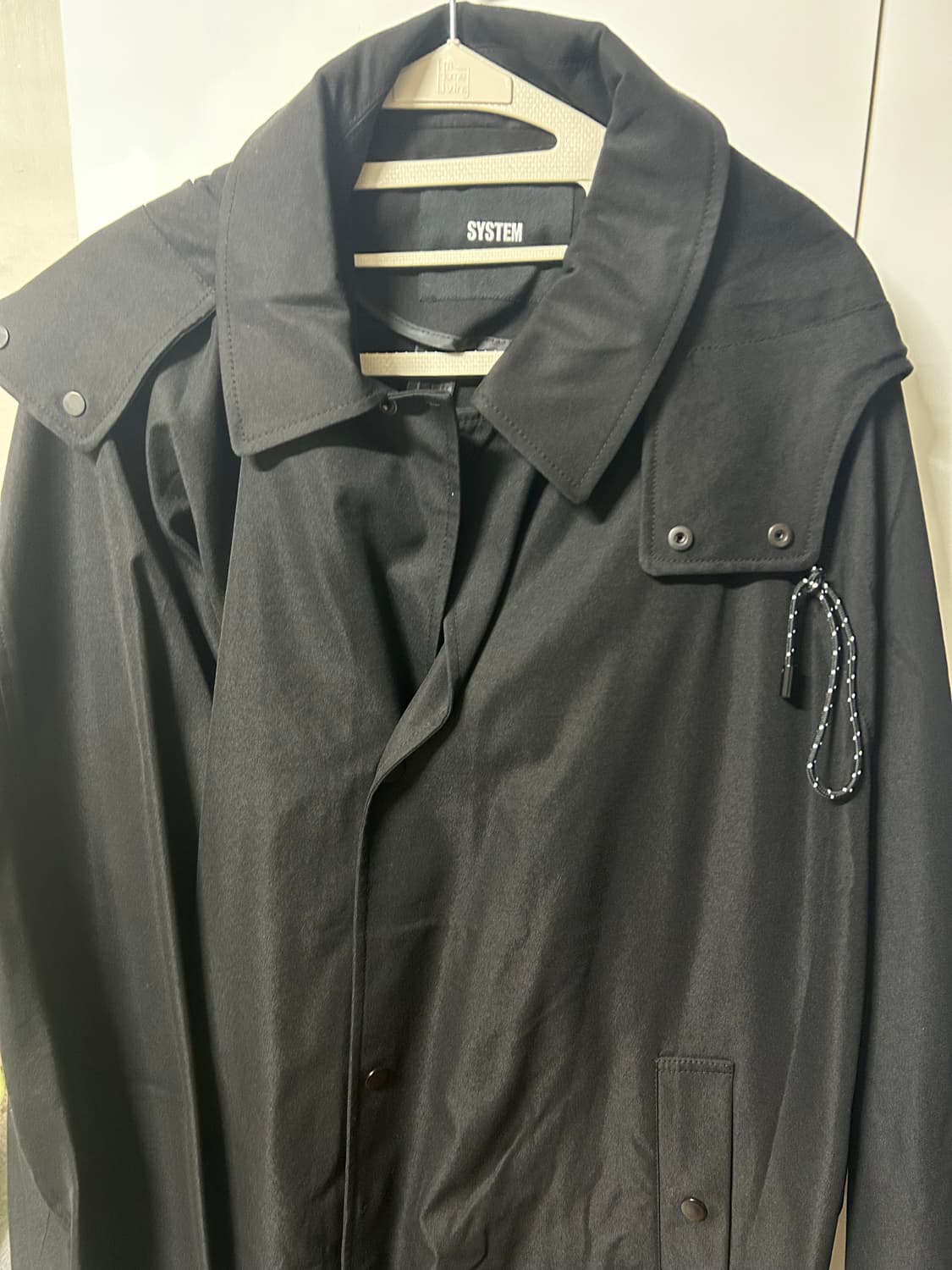 시스템 옴므 블랙 코트105 XL 상품이미지1