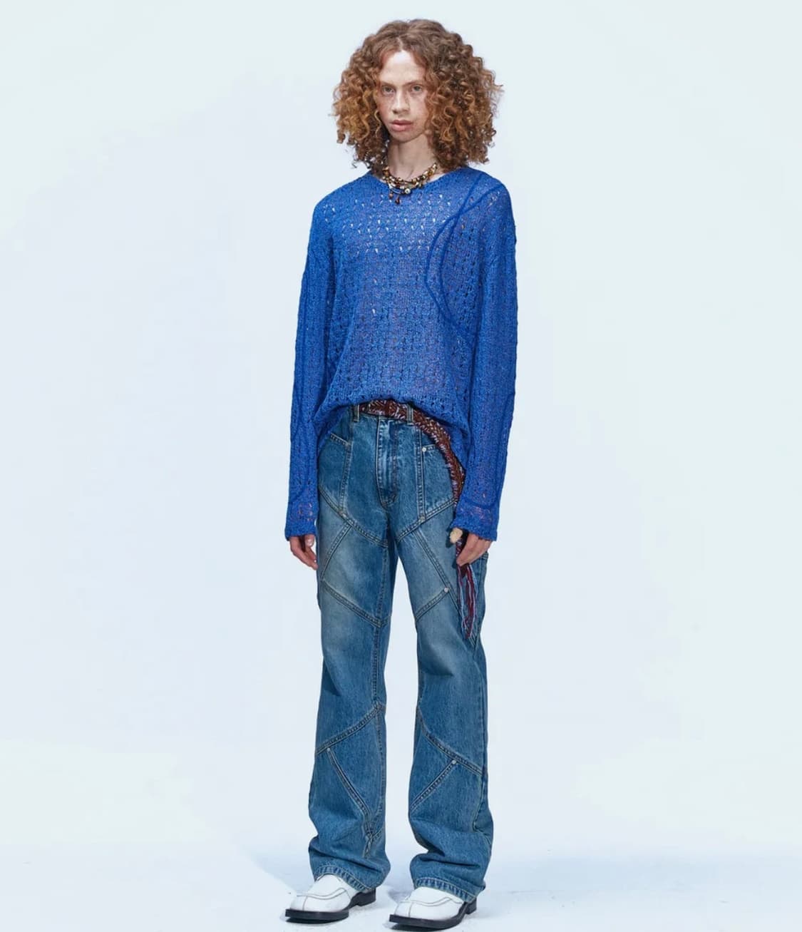 앤더슨벨 패널 카펜터 부츠컷 진 상품이미지1