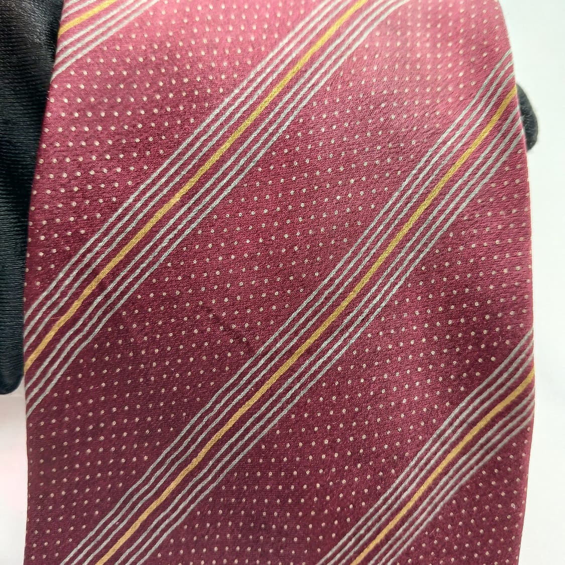 조르지오 아르마니 실크 버건디 넥타이 9.3cm A등급 A18763
 상품이미지7