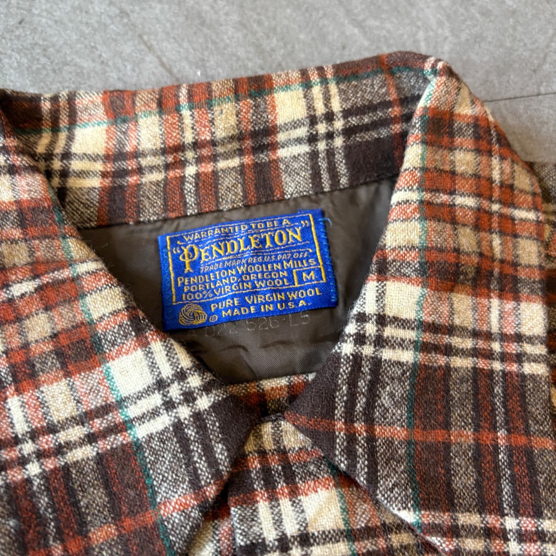 80s Pendleton 80년대 미국 생산 펜들턴 체크 울 셔츠 상품이미지5