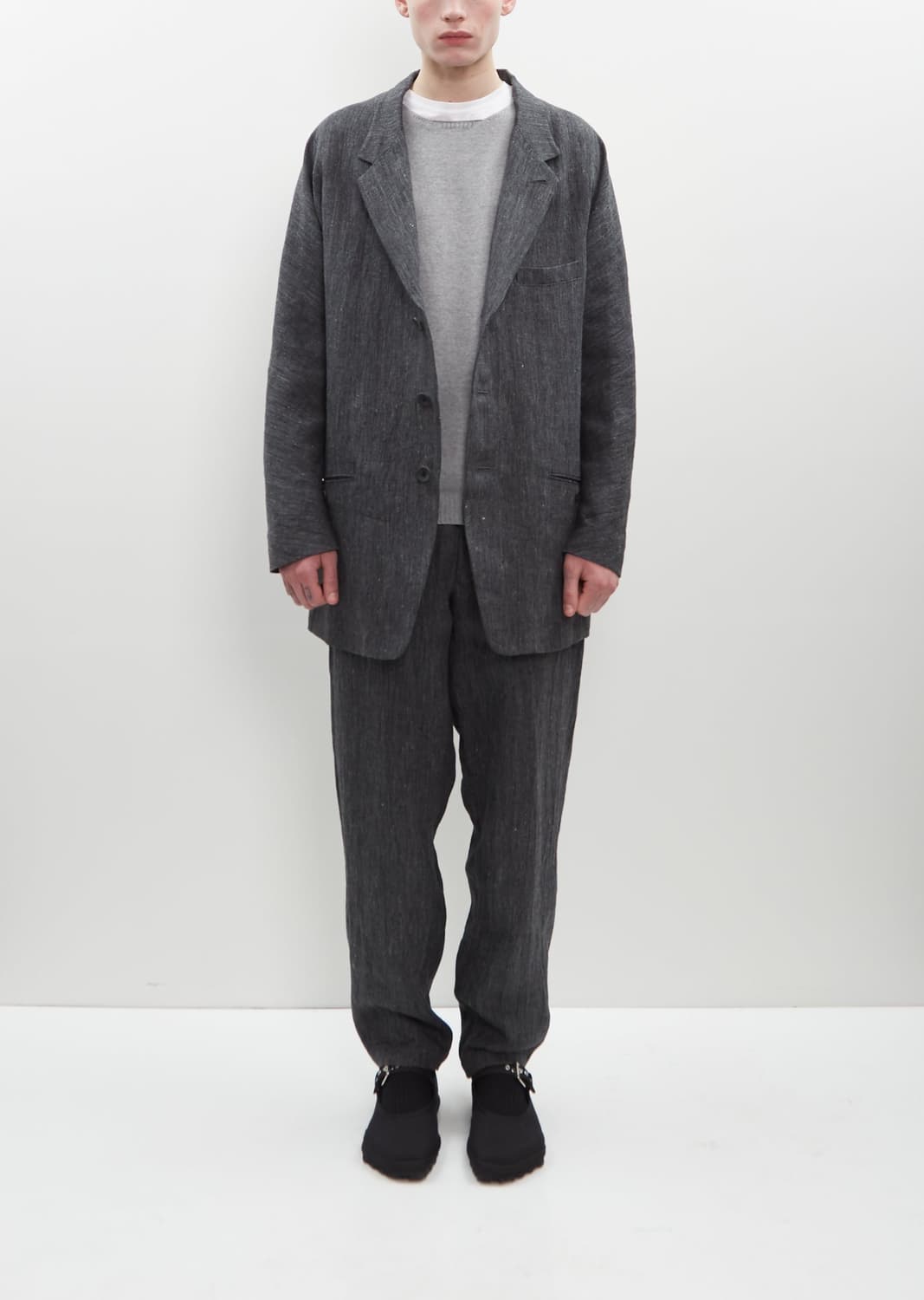 요지 야마모토 뿌르 옴므 24ss 리넨 자켓, 팬츠 셋업 상품이미지2