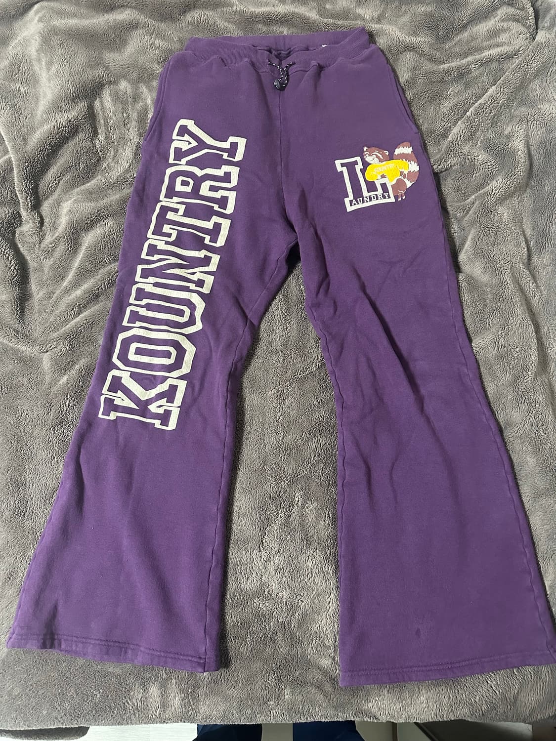 [2] 캐피탈 24fw 스웻 플레어팬츠 퍼플컬러 상품이미지1