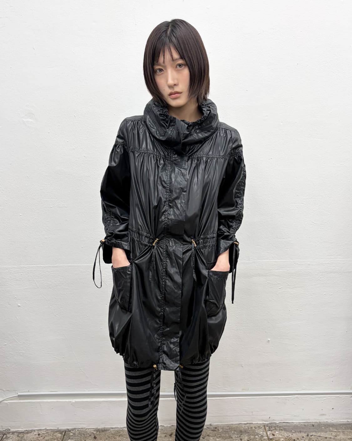 빈티지 셔링 레인코트 상품이미지3