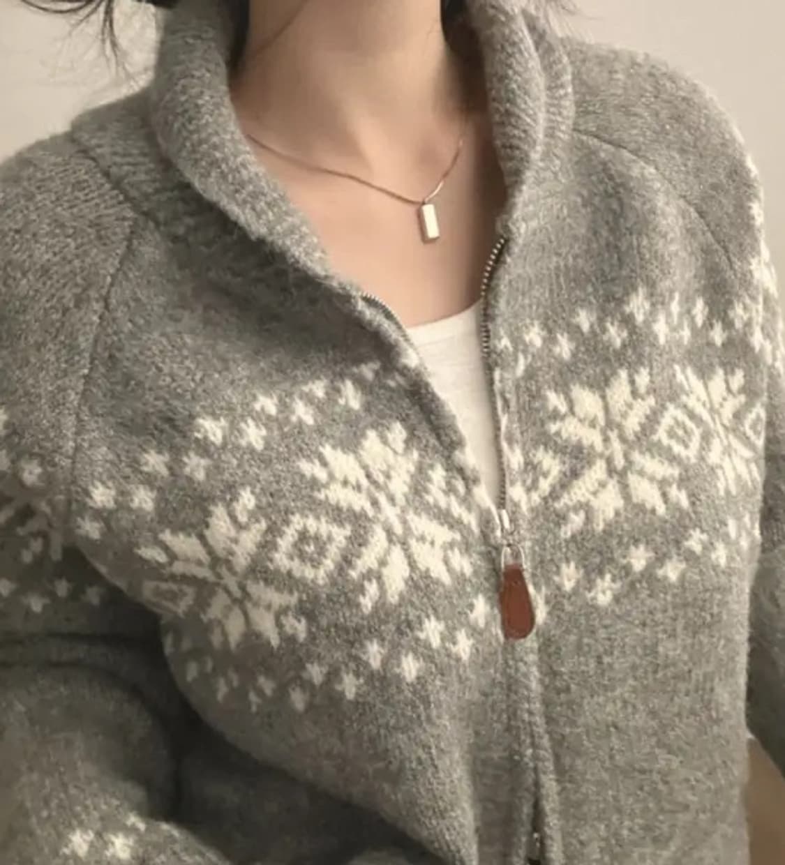 노르딕 니트 집업 가디건 상품이미지2