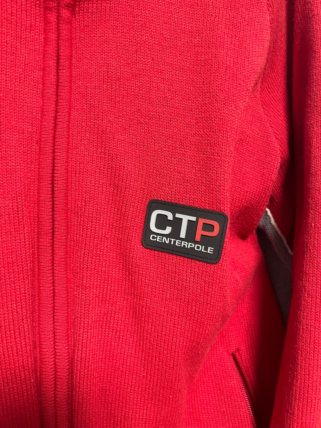 센터폴 CTP 리버시블 니트 집업 레드 상품이미지2
