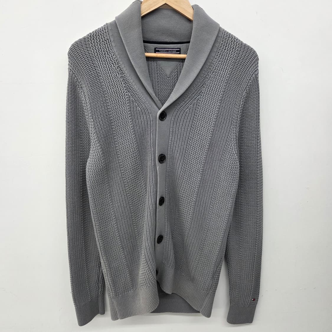 타미힐피거 그레이 숄카라 가디건 남L 상품이미지2