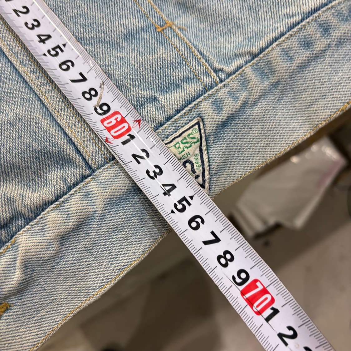 게스 올드 빅로고 더티워싱 데님 자켓 상품이미지5