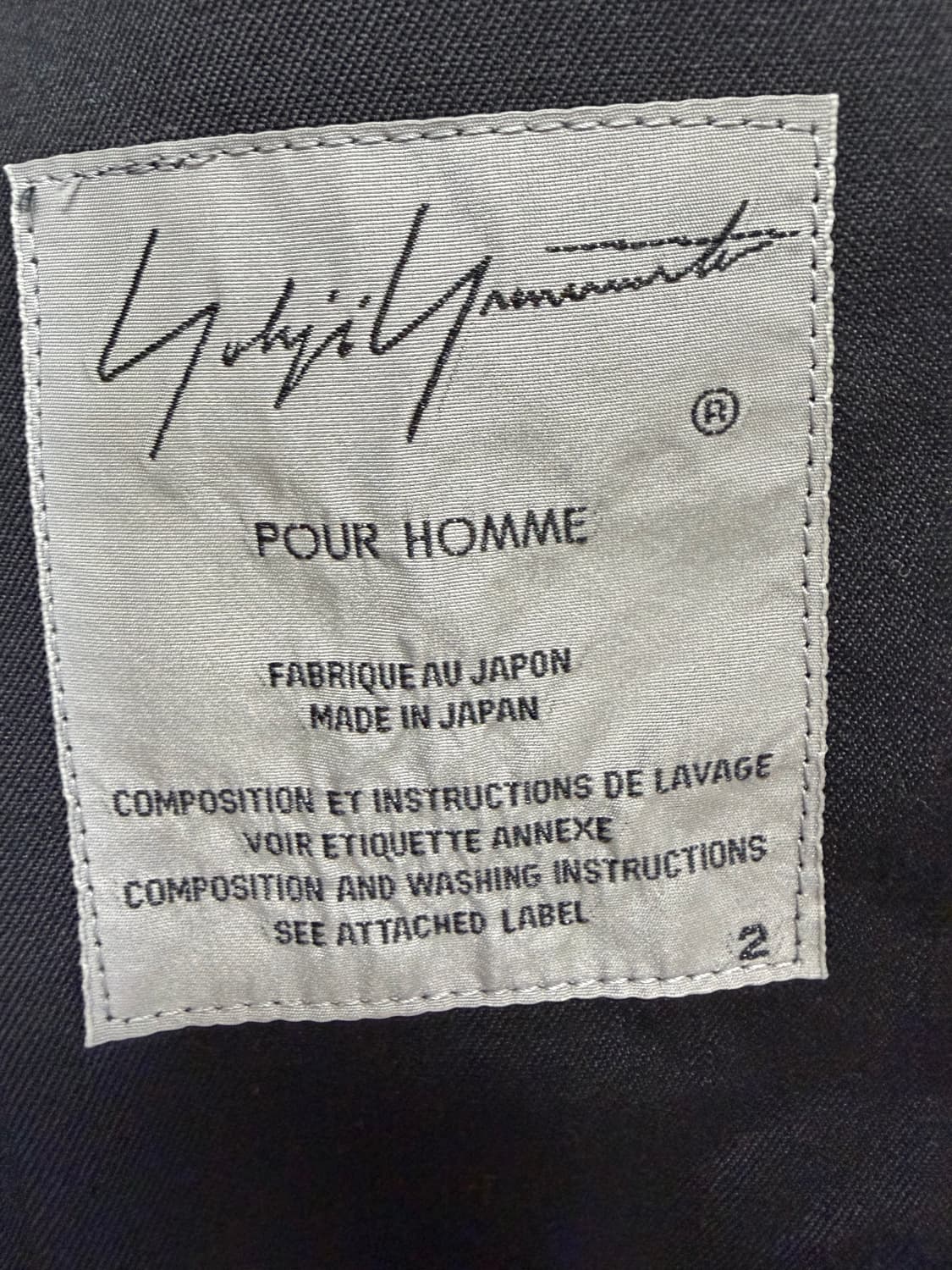  요지야마모토 뿌르옴므 17SS 비대칭 테일러드 불랙 자켓 상품이미지4