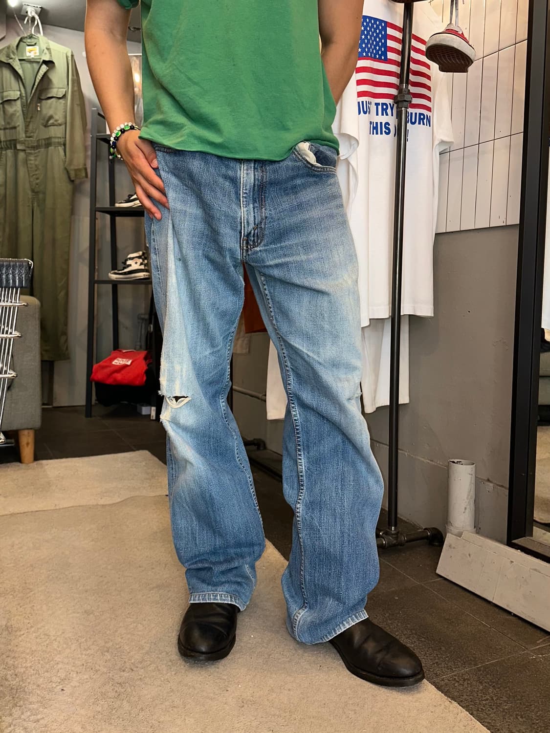 00‘s Levi’s 503 washed distressed denim  상품이미지1