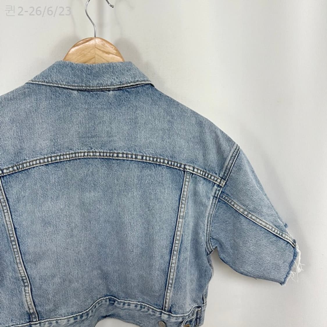 리바이스 여자 크롭 반팔 데님자켓 S 상품이미지10