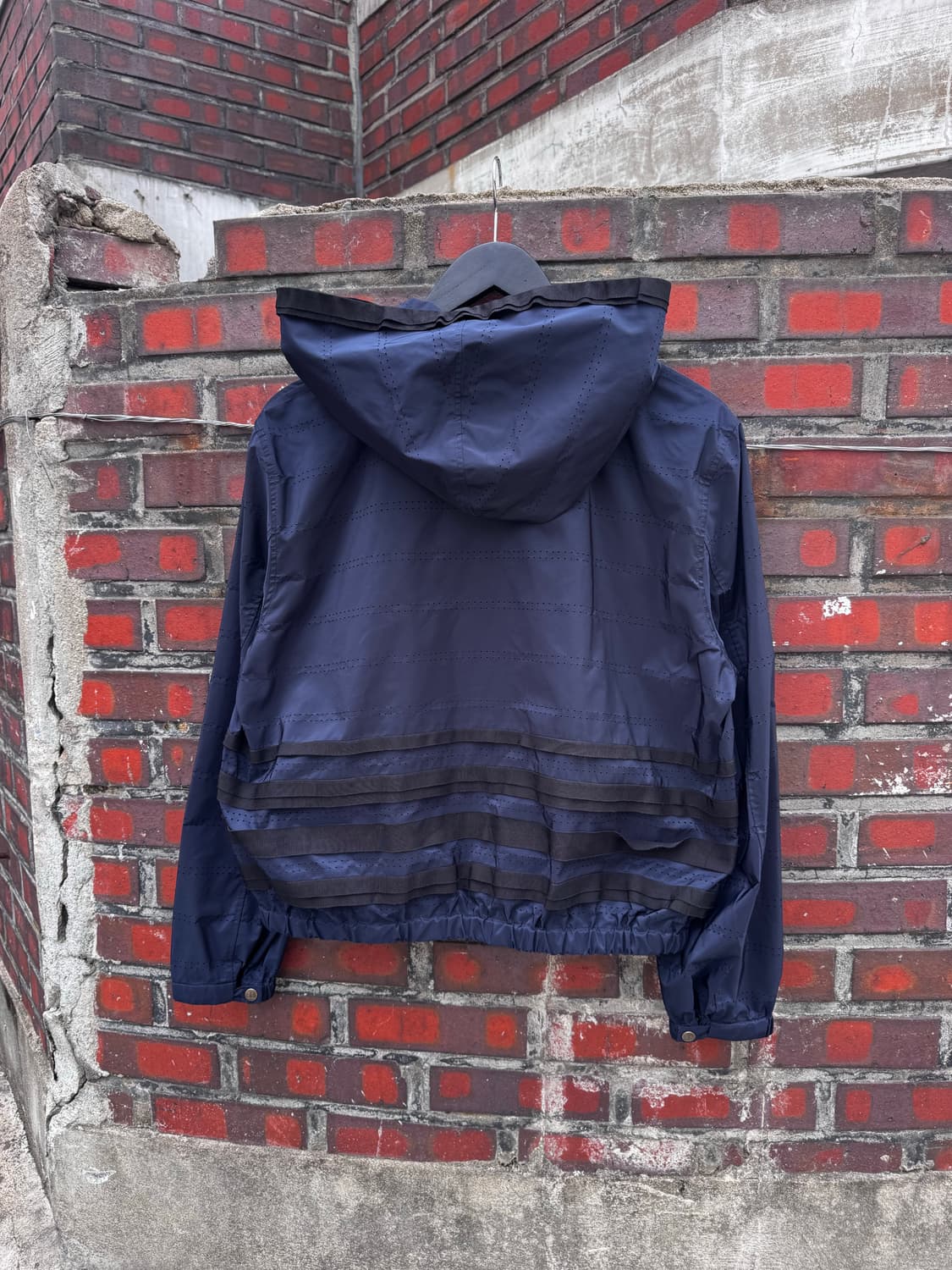 랑방 크롭 나일론 투웨이 후드자켓 상품이미지5