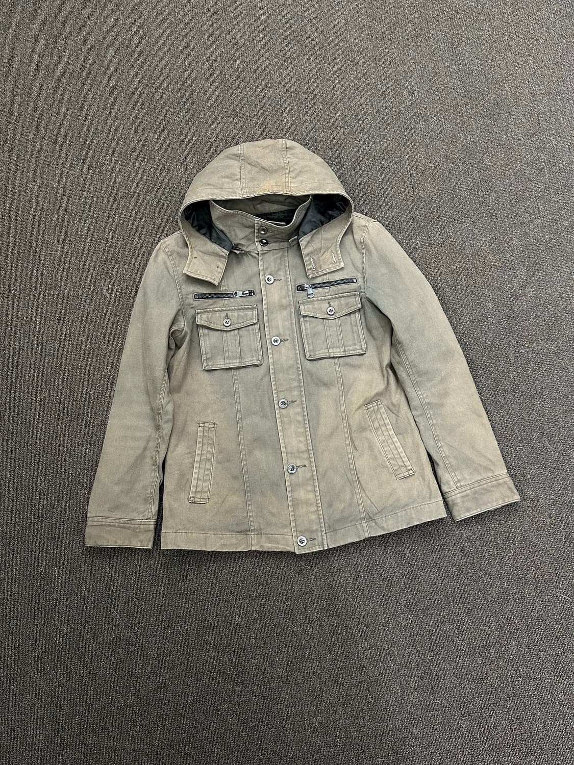 L)Intheattic 빈티지 카키 워크자켓 상품이미지1