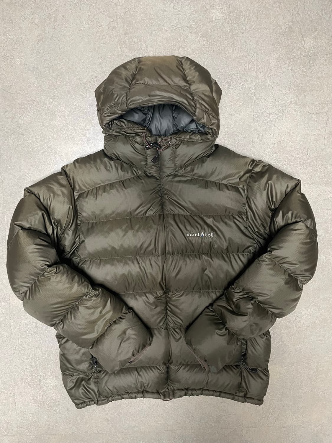 빈티지 몽벨 라이트 알파인 구스 다운 패딩 자켓 카키 브라운 상품이미지2