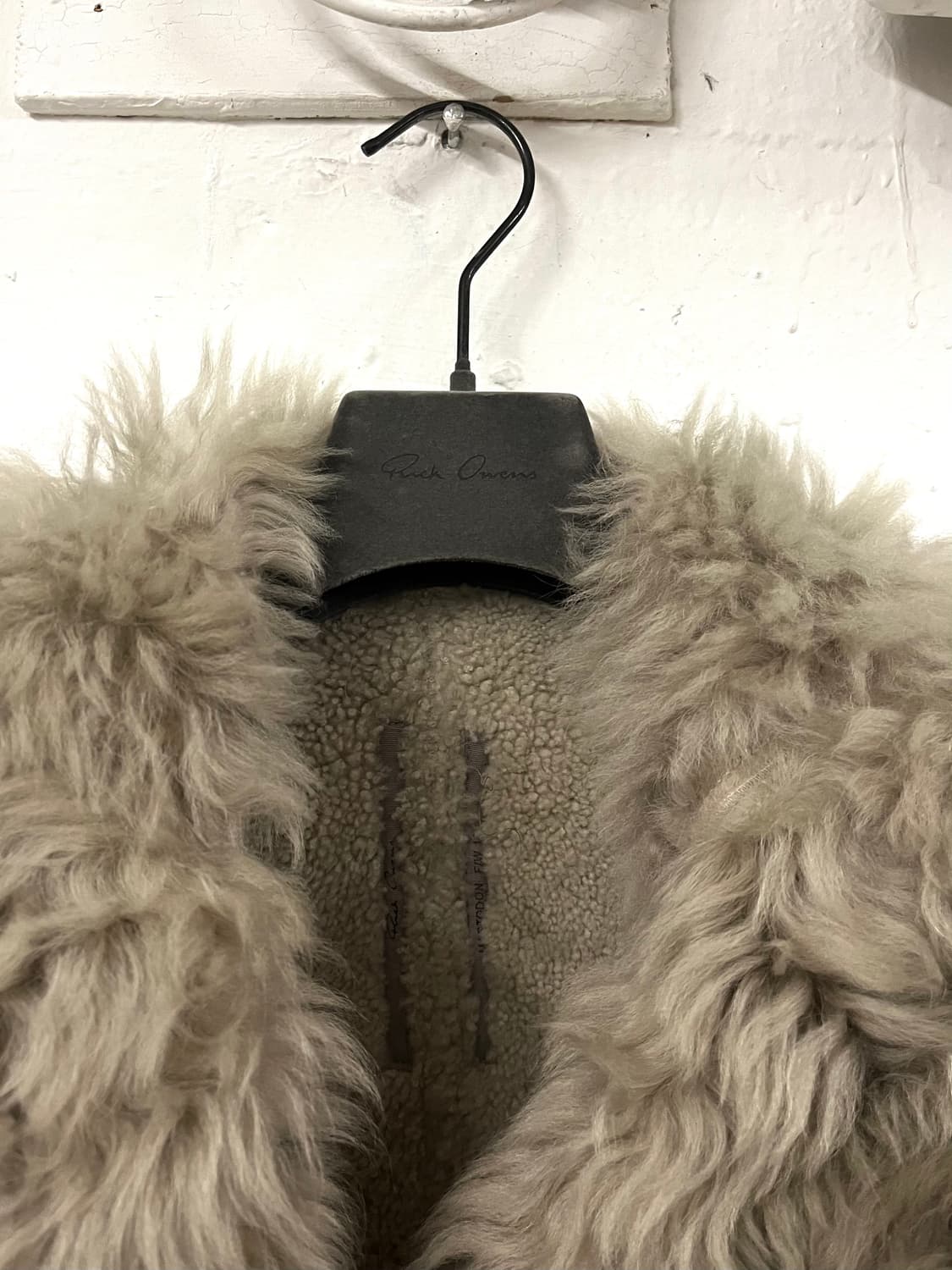 릭오웬스 2016FW 램스킨 퍼 시어링 하이넥 무스탕 바이커 자켓 상품이미지4