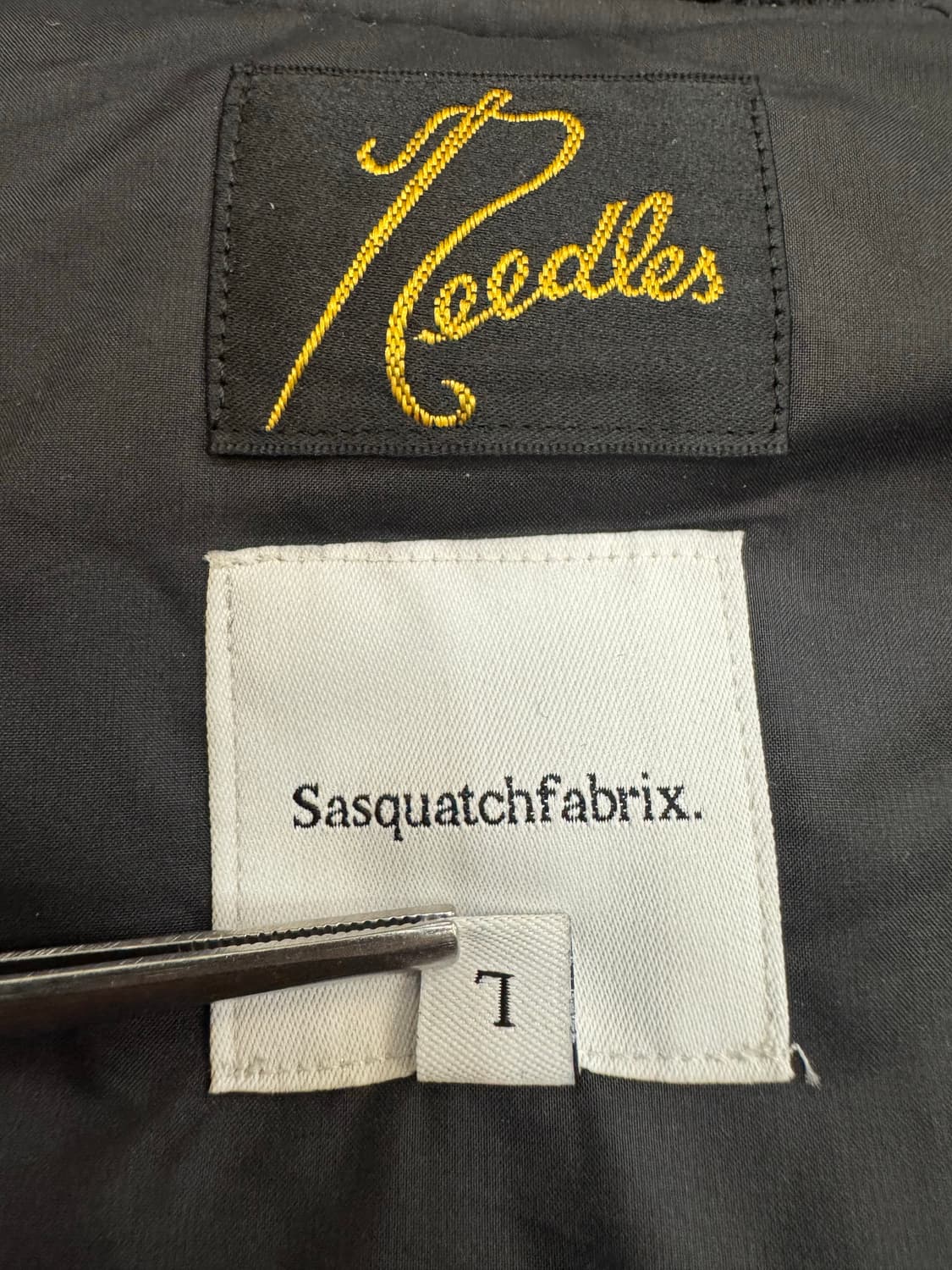[L] 니들스 x 사스콰치패브릭스 어워드 사틴 자켓 블랙 상품이미지7