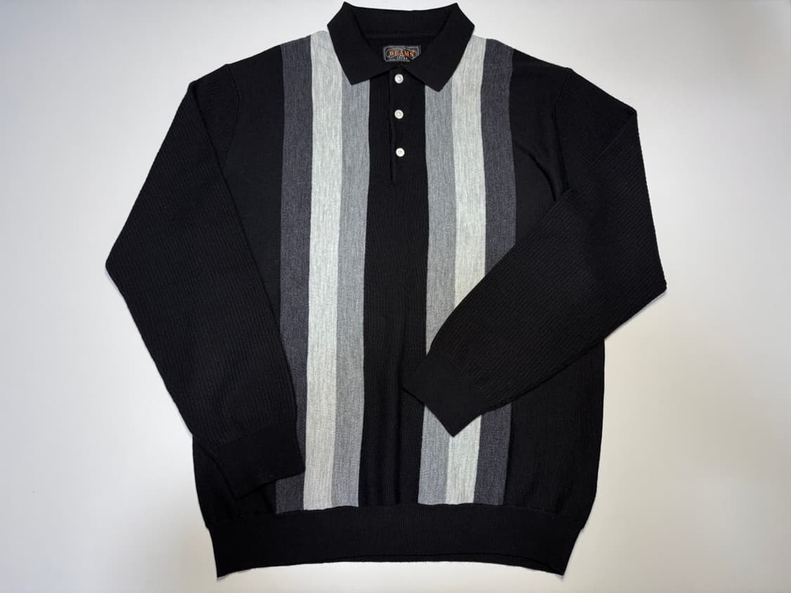beams plus 스트라이프 니트 폴로 상품이미지2