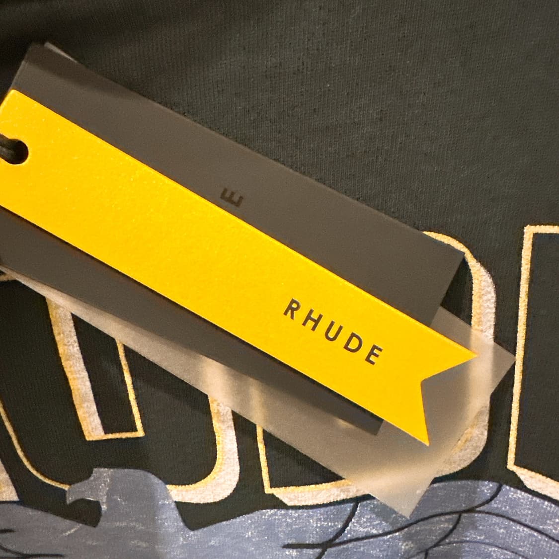 (정품/새상품) RHUDE 루드 남성 빈티지 블랙 로고 후드 상품이미지4