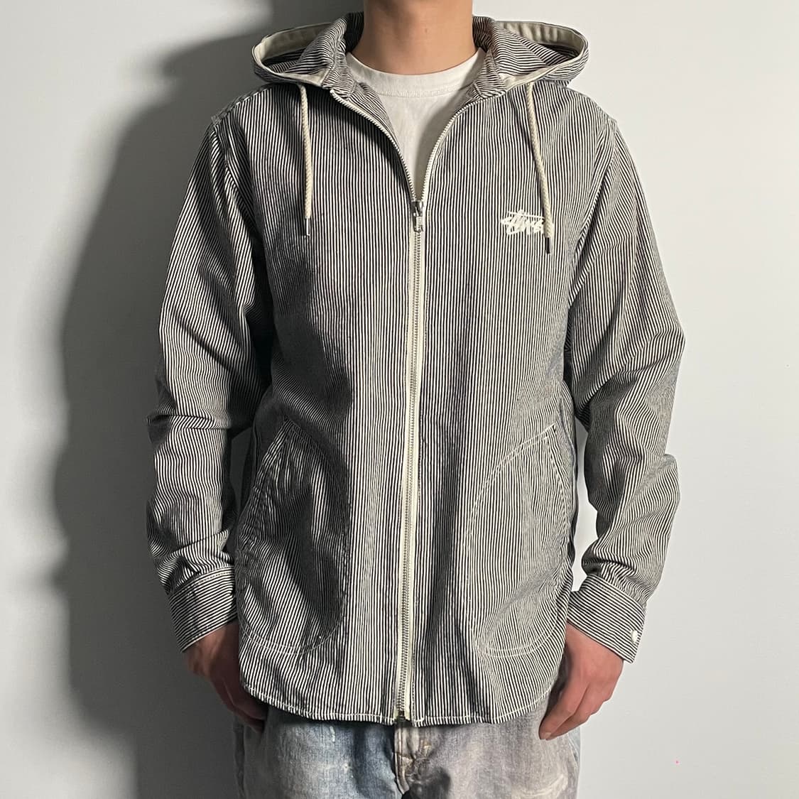 스투시 히코리 스트라이프 후디드 자켓 (on.402)  상품이미지3