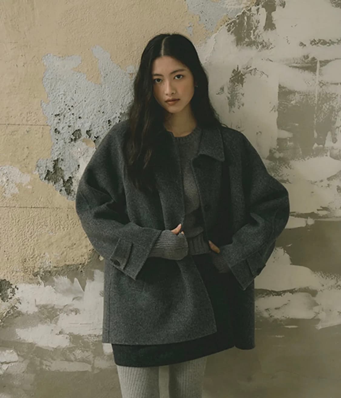 링서울 하프코트 그레이 상품이미지1