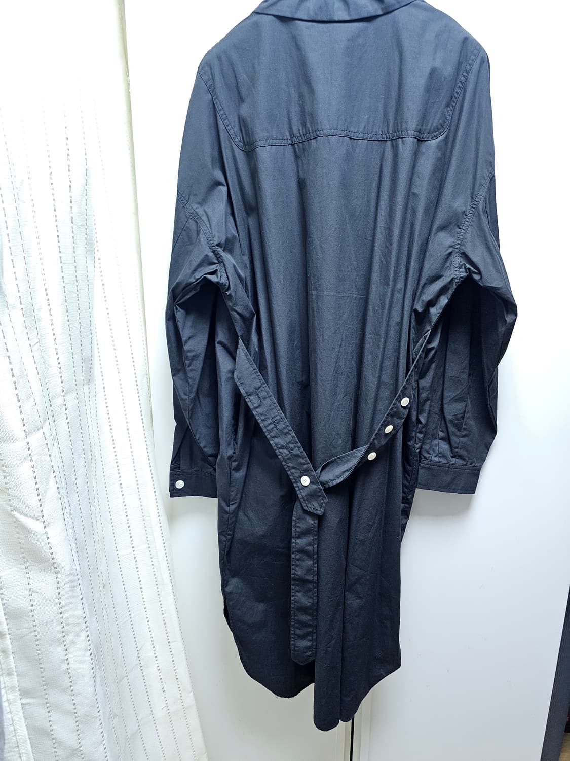 새상품 노앙 블랙 롱 트렌치 셔츠 코트 상품이미지2