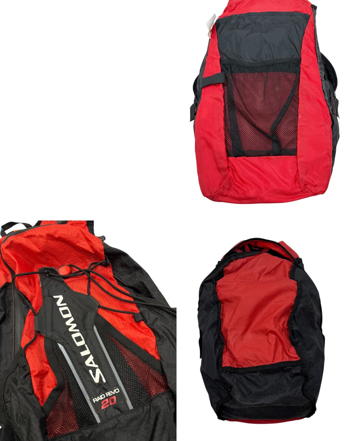 살로몬 빈티지 Y2K 배낭 백팩 가방 레드 블랙 상품이미지9