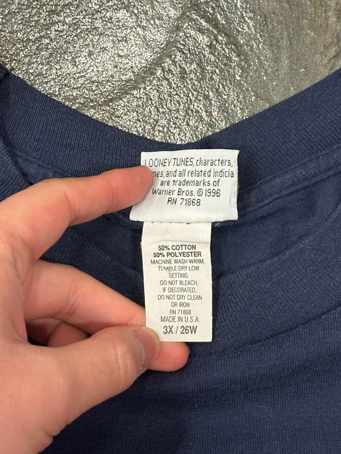 90s 50/50 made in USA 루니툰 트위티 반팔티 3XL 상품이미지4