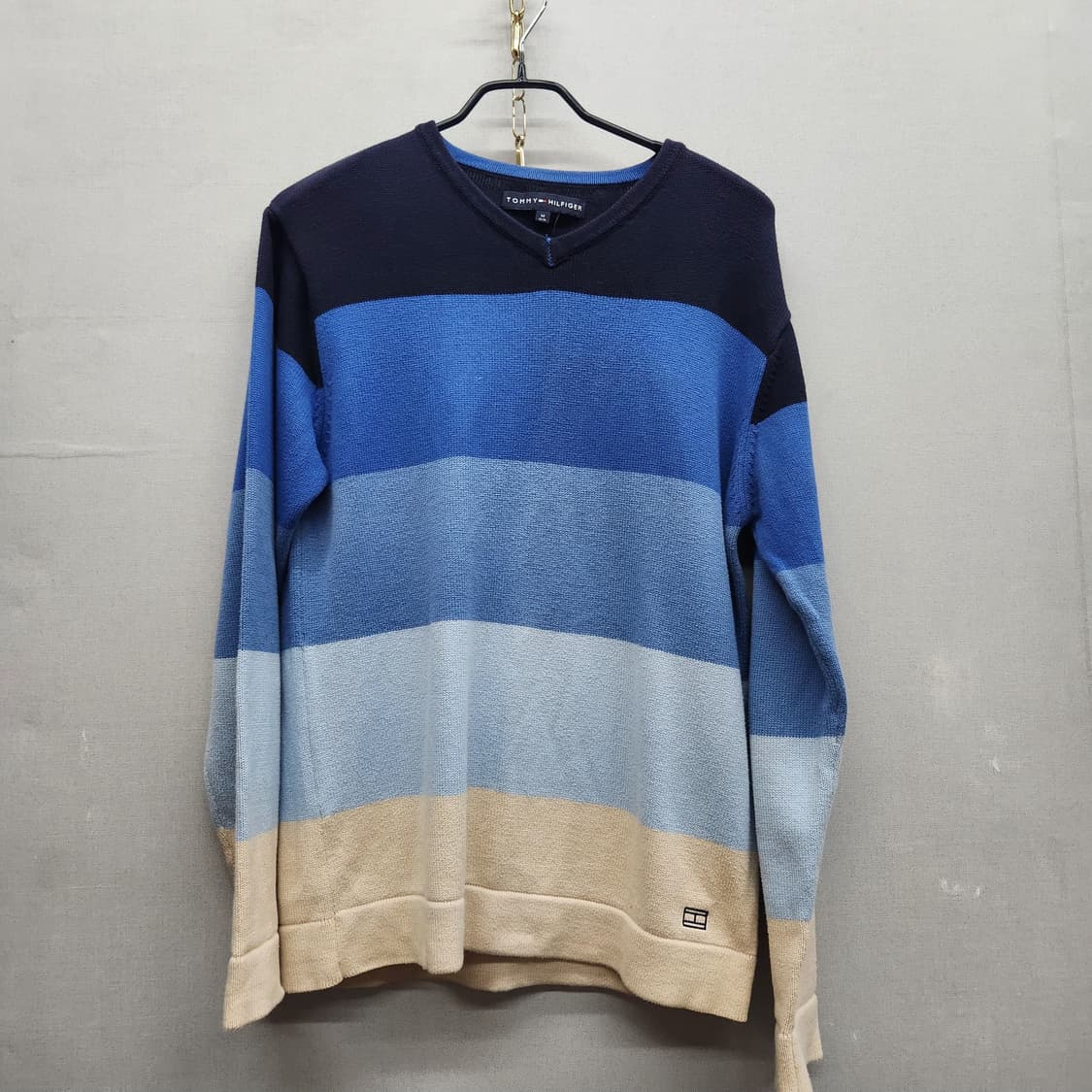 타미힐피거 멀티컬러 스트라이프 로고 니트M(M)남여공용 상품이미지1