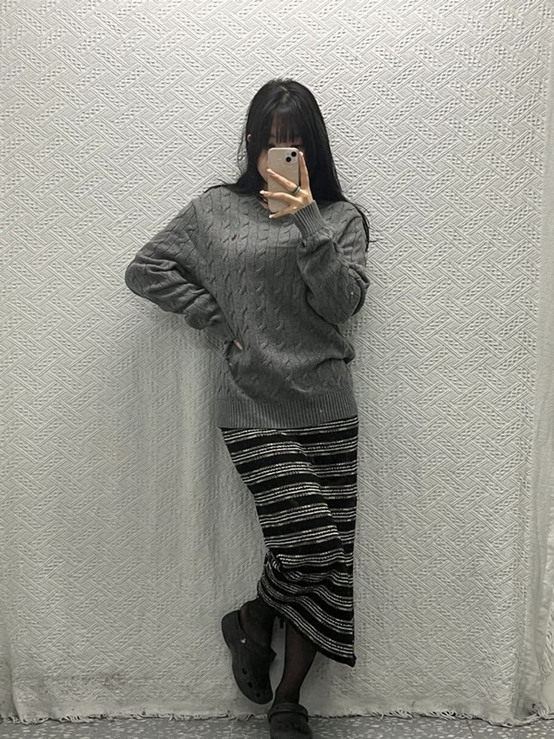 폴로 랄프로렌 그레이 꽈배기 케이블 니트 L C06423 상품이미지2