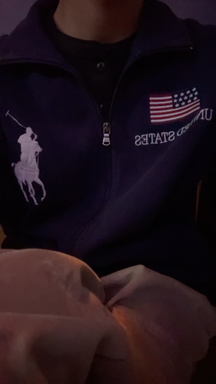 폴로 빅포니 성조기 집업 네이비 L 상품이미지4