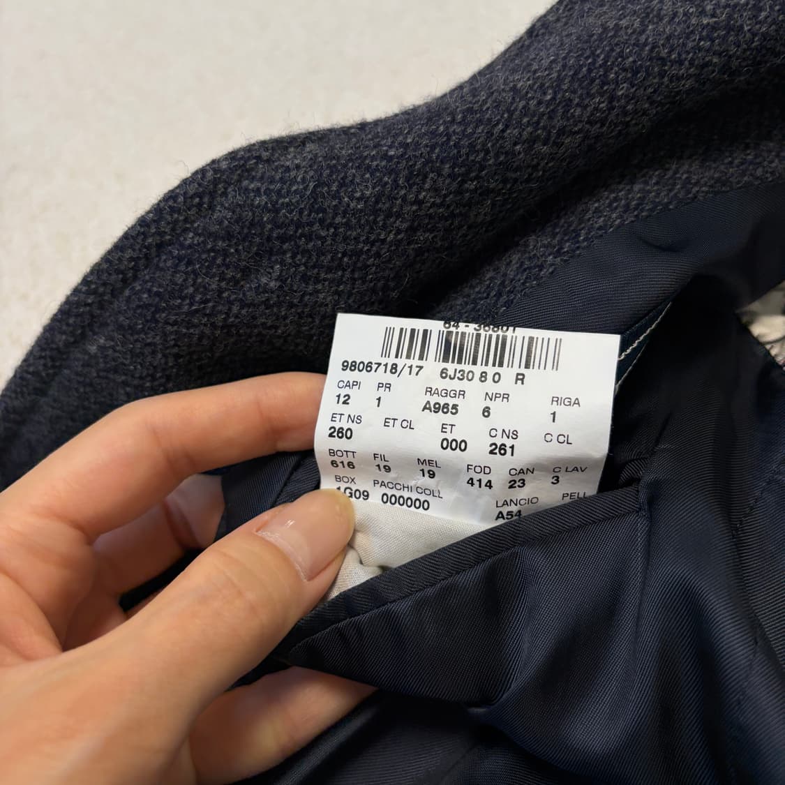 폴로 랄프로렌 남성 헤링본 울 블레이저 자켓 42R 상품이미지4