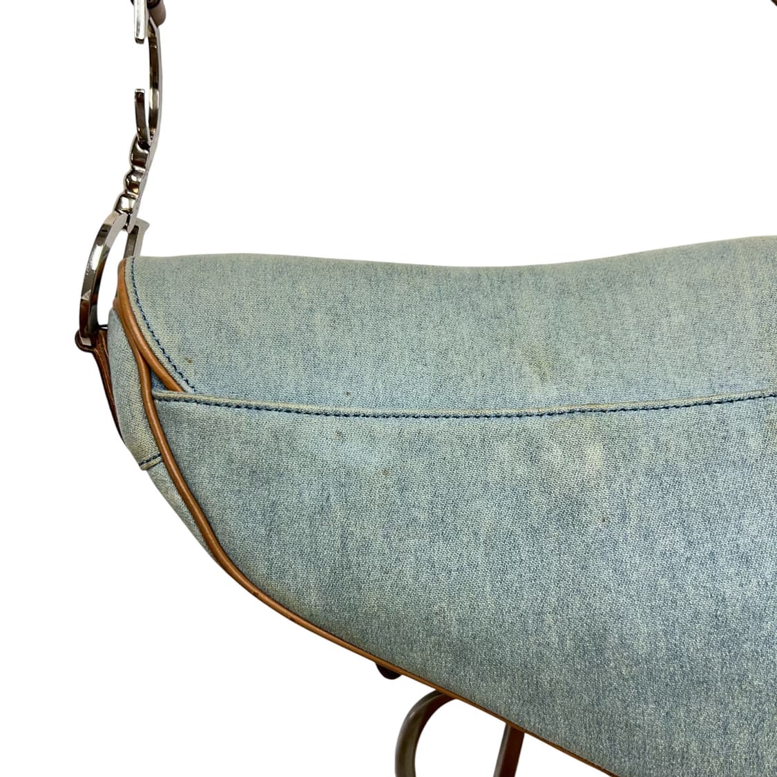 디올 데님 빈티지 새들백 상품이미지6