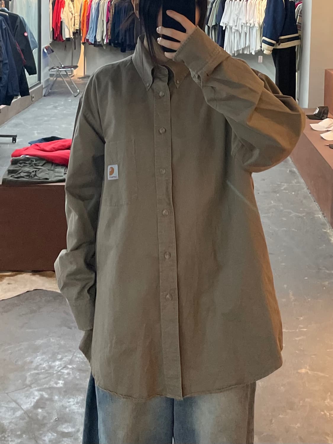 칼하트 베이지 셔츠 H2299 상품이미지1