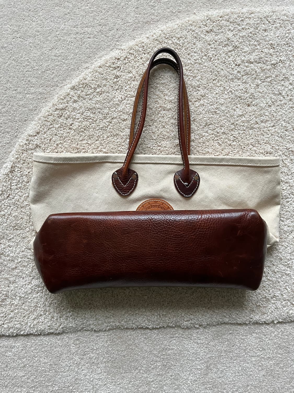 유케텐 가죽 캔버스 토트백 상품이미지6