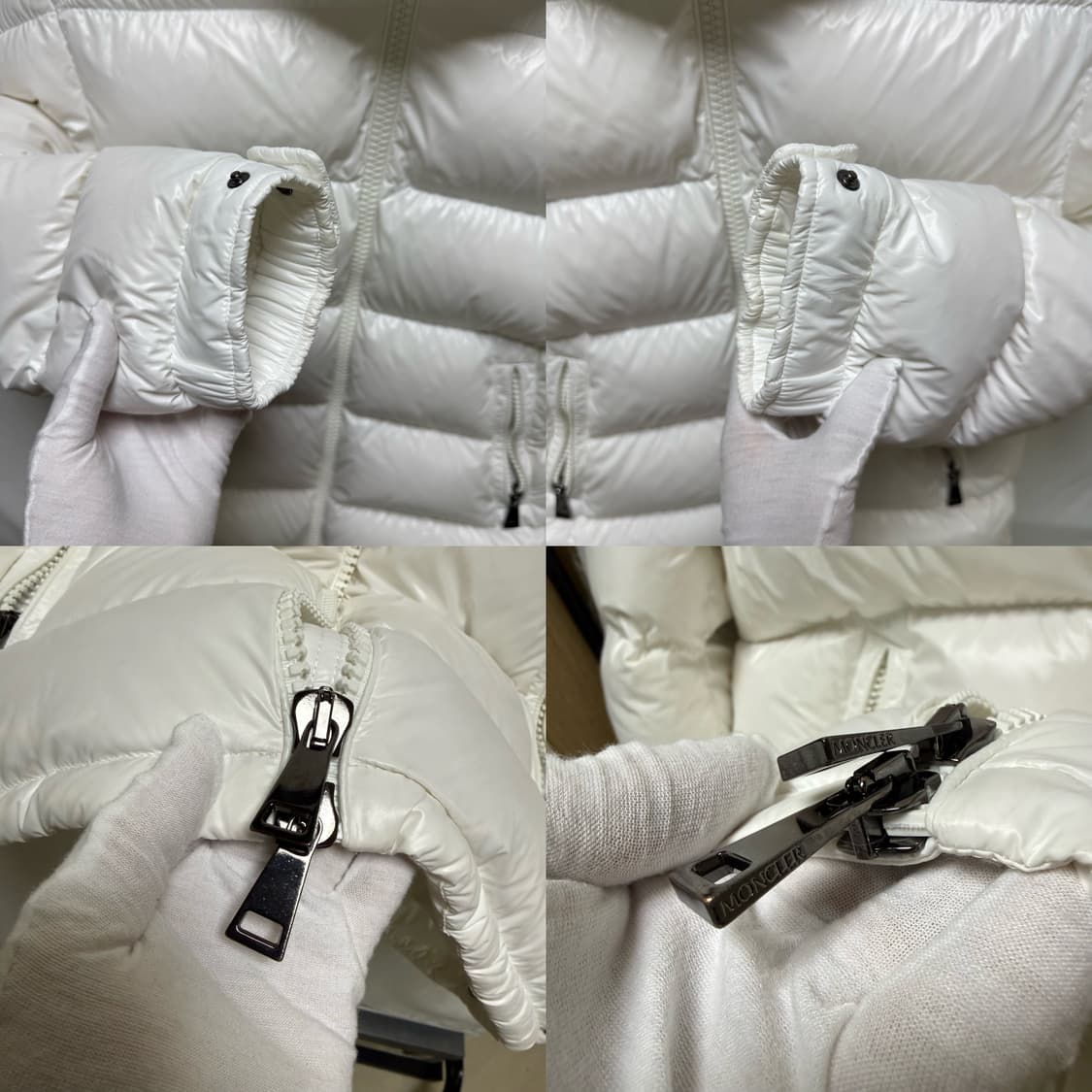 몽클레어 마야 패딩 쇼트 다운 자켓 오프 화이트 상품이미지6