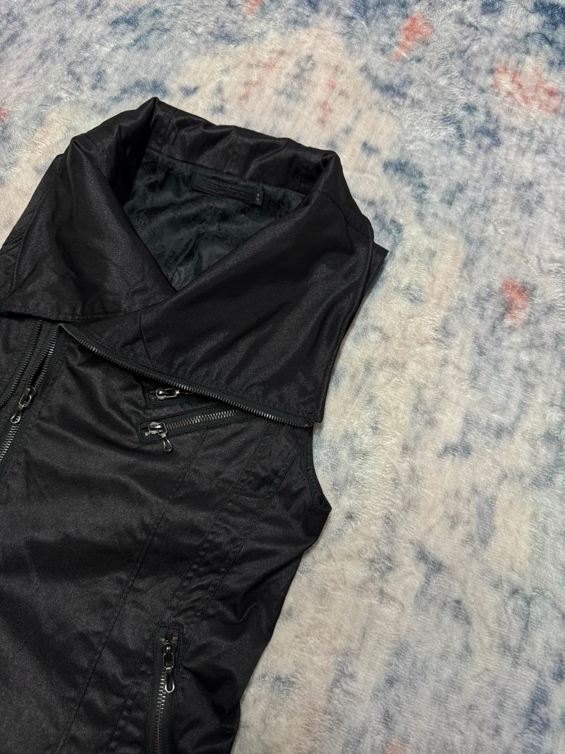 Fuga high neck sleeveless rider jacket 상품이미지5