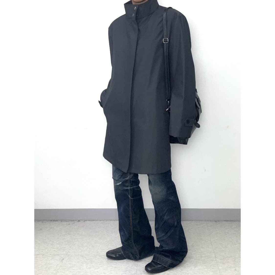 빈티지 차콜 락시크 점퍼 코트 상품이미지1