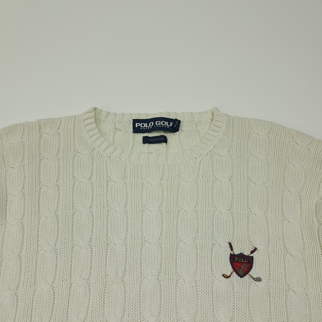 CL066 L 폴로 골프 90s 크림 화이트 시그니처 쉴드 엠블럼 케이 상품이미지2