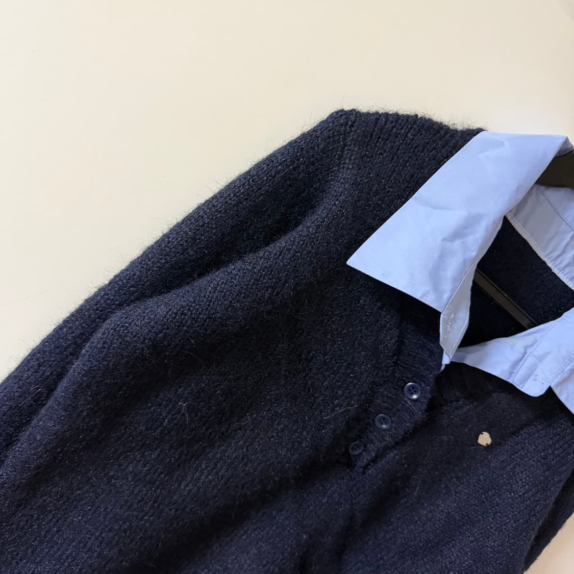 새상품 여자 레이어드 셔츠 니트 상품이미지4