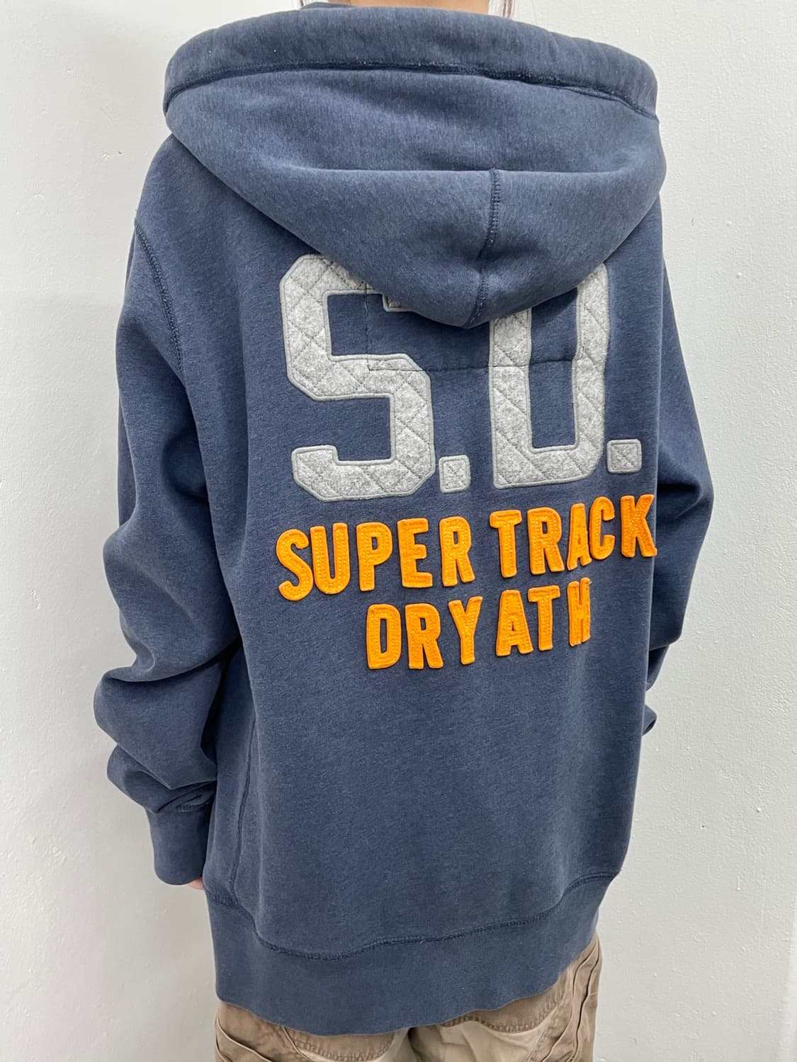수퍼드라이 블루 패치 헤비 후드집업 상품이미지2