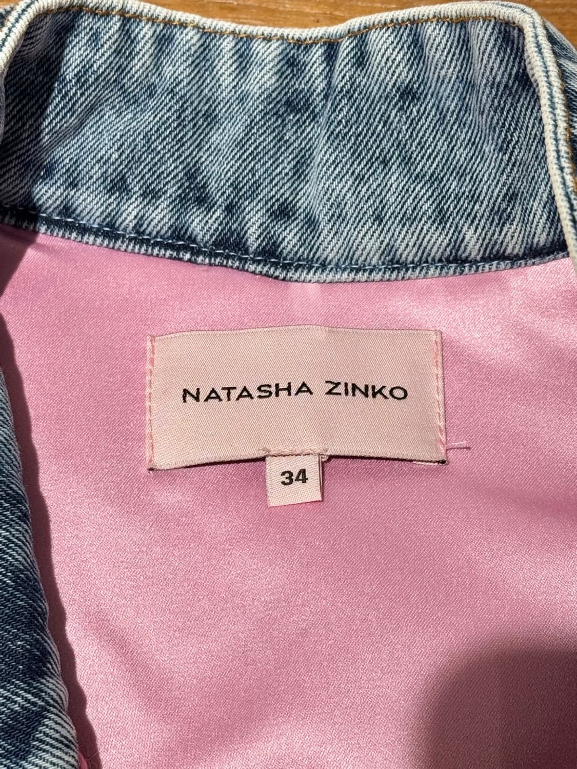 나타샤 진코 데님 하운드투스 트위드 비대칭 자켓 상품이미지8