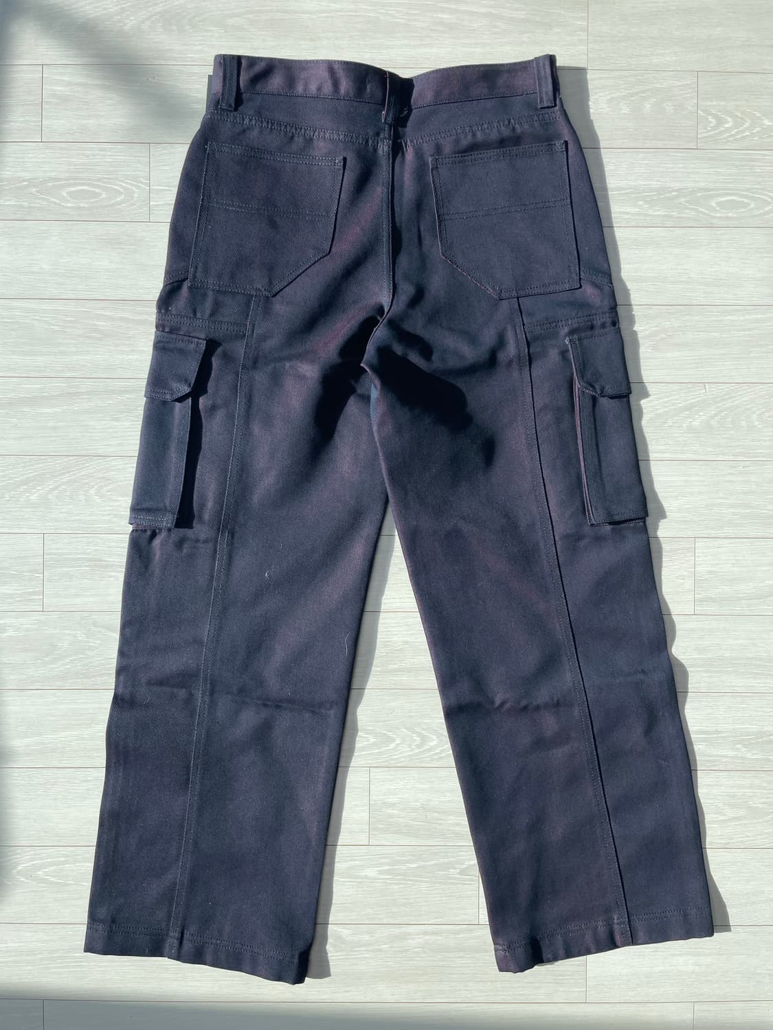 메종미네드 OBLIQUE CARPENTER WIDE PANTS NAVY 상품이미지4