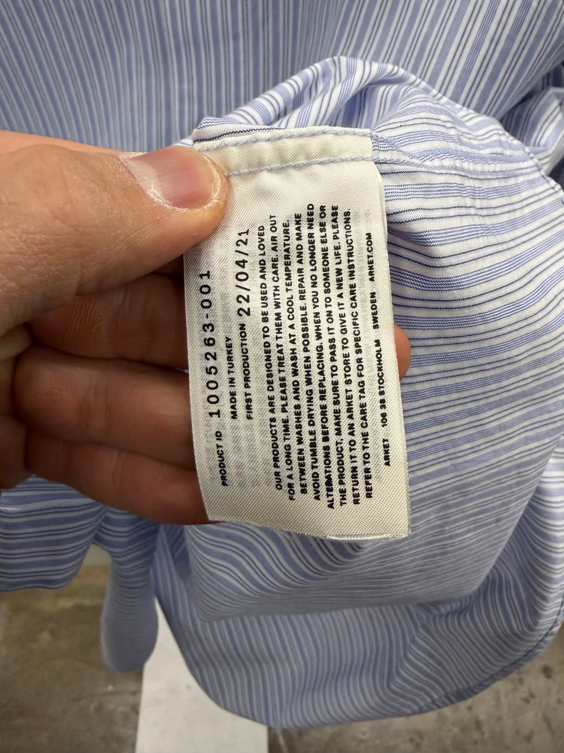 아르켓 스트라이프 셔츠 EUR 48 상품이미지6