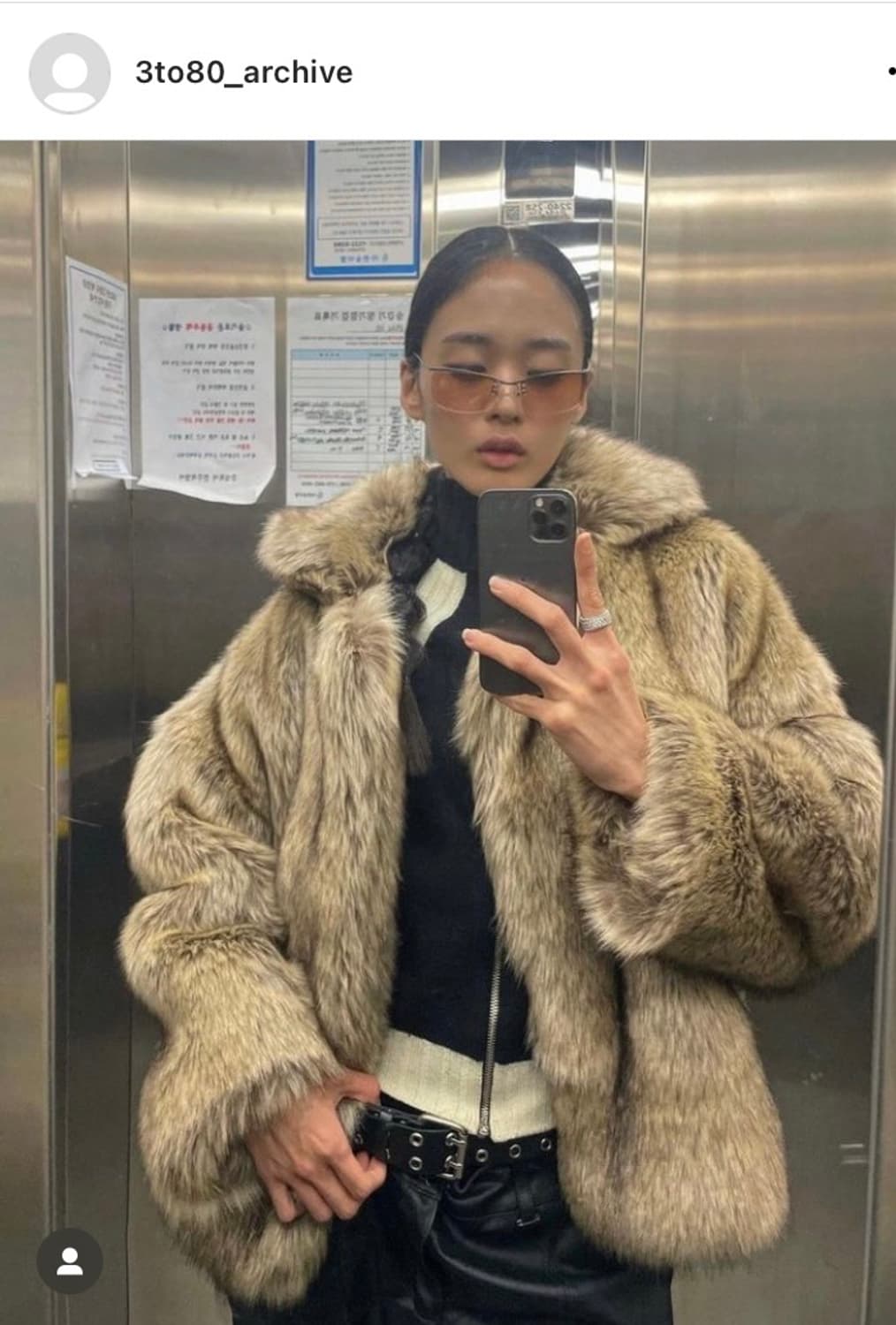 3hree to 8eighty FAUX FUR JACKET (BROWN) 상품이미지2