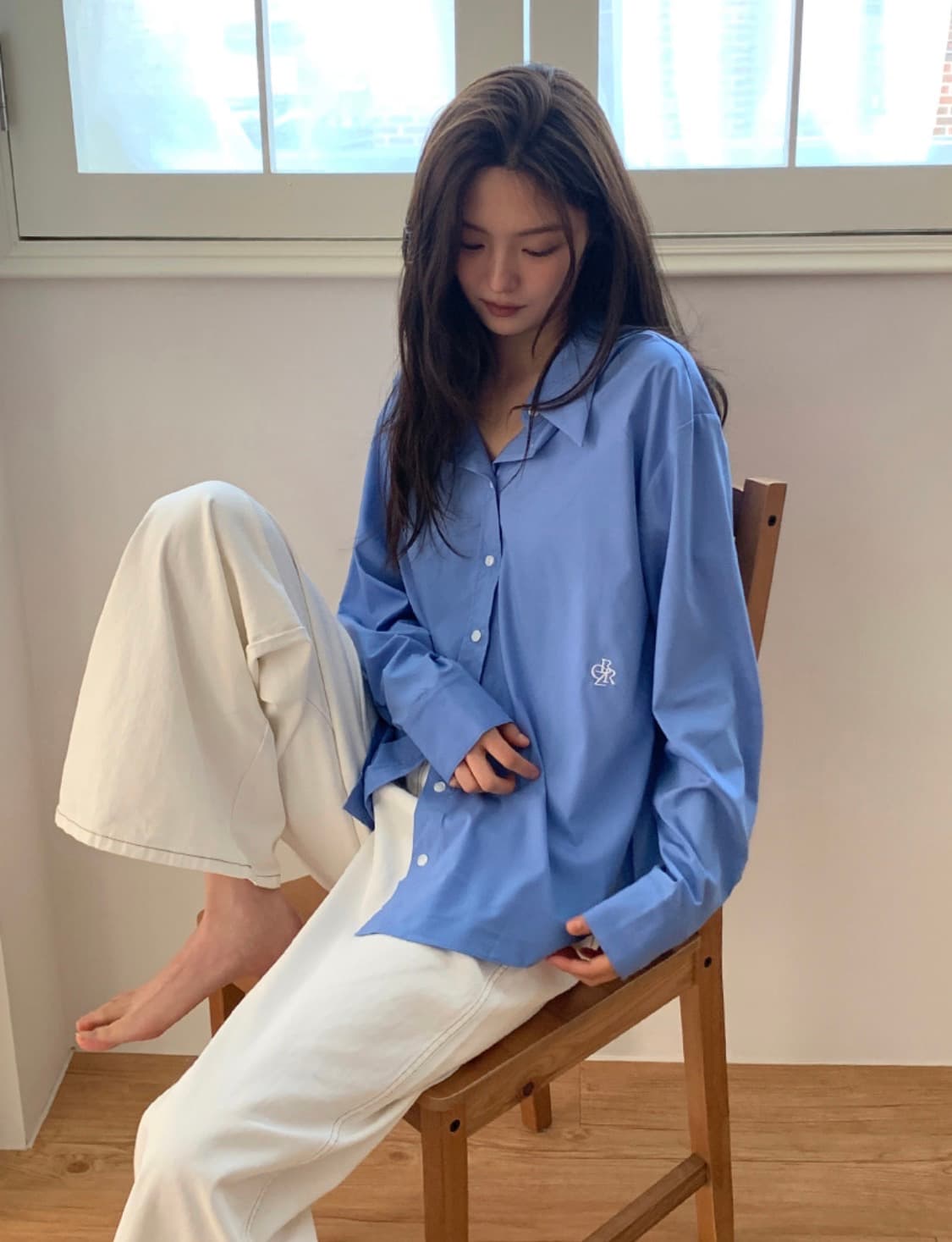 시티브리즈 링클 프리 베이직 셔츠(블루) 상품이미지4