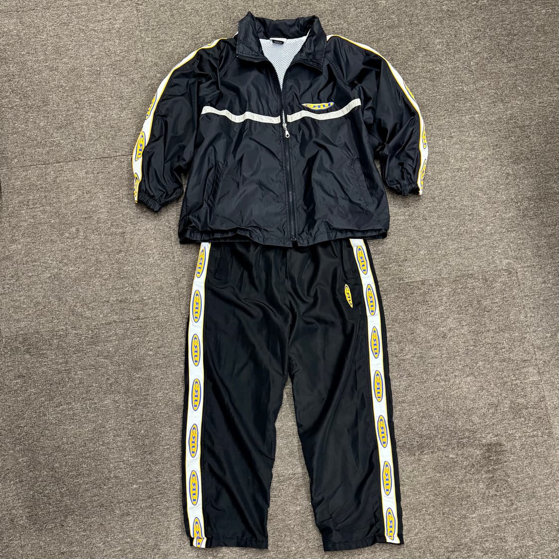 90s CRU 디자인 트레이닝 우븐 셋업 made in USA (L)  상품이미지1