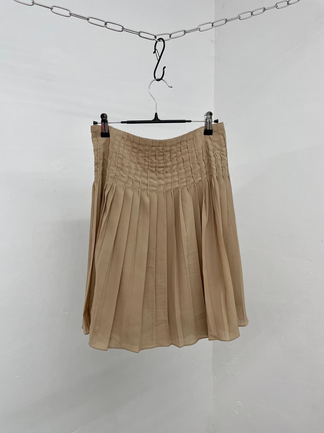 라떼 플리츠 버튼 스커트 상품이미지7