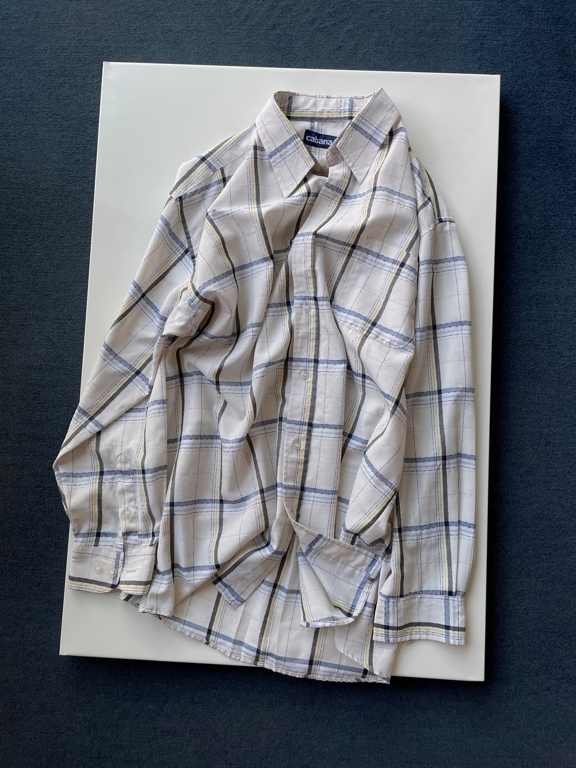 Squre check light poly L/S shi 상품이미지2