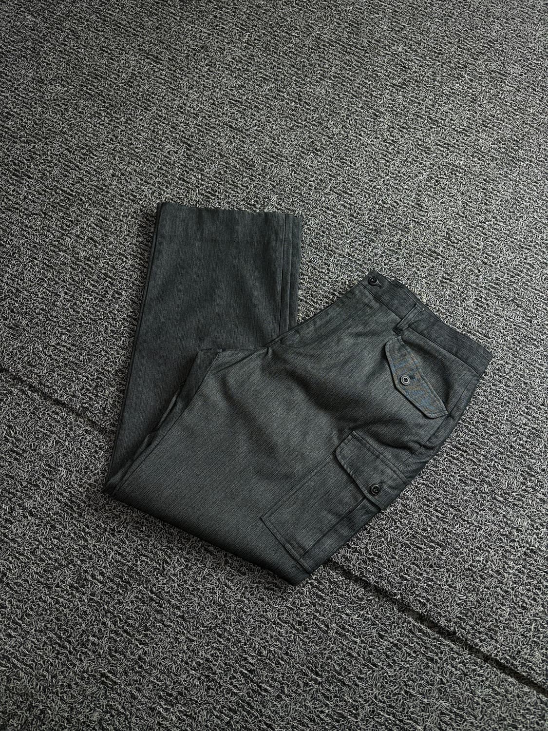 일본 빈티지 꼼사이즘 미니멀 코튼 해링본 카고 팬츠 3227  상품이미지1