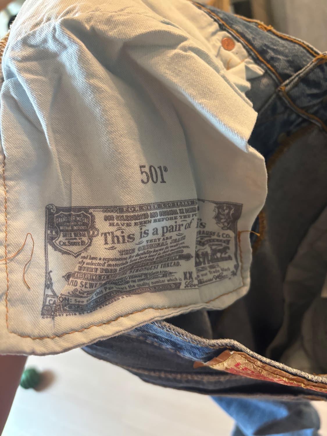 리바이스 501 청바지 W34 L32 상품이미지6