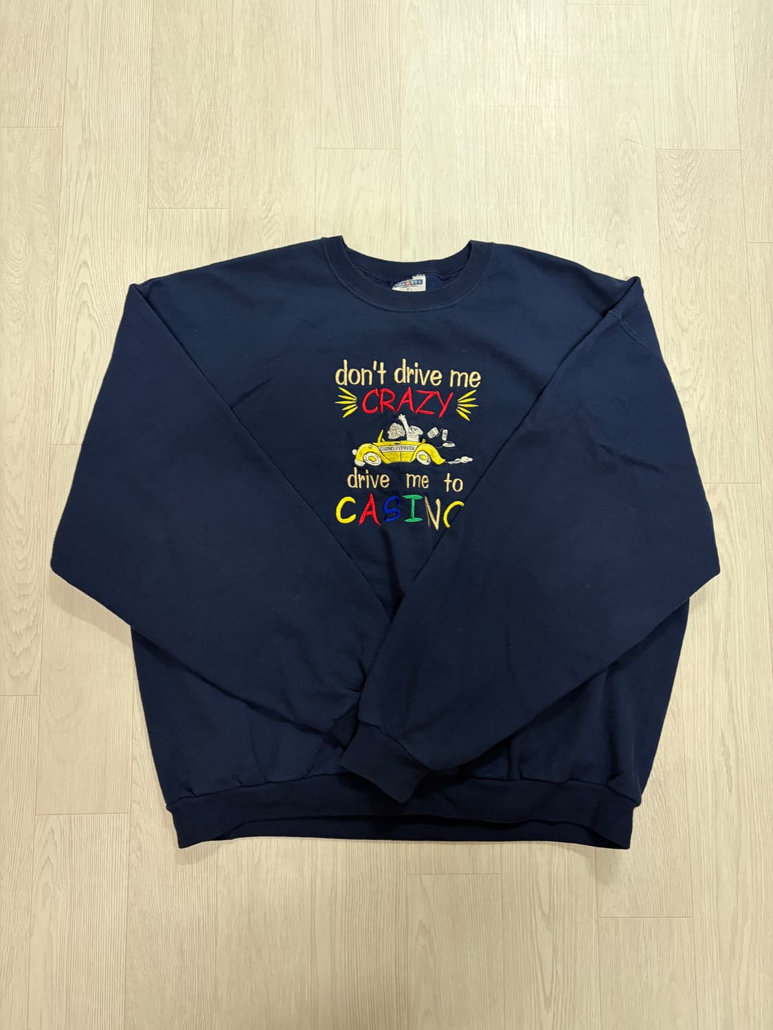 미국빈티지 Jerzees 네이비 프린팅 맨투맨 XL 상품이미지1